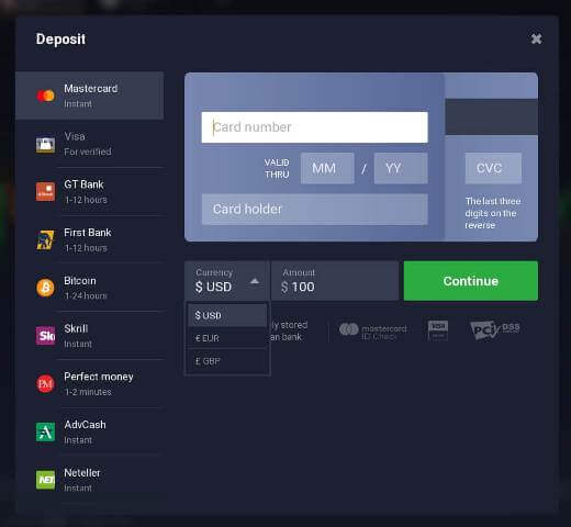 iqoption deposit methods